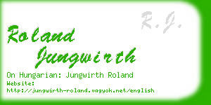 roland jungwirth business card